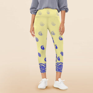 BANDANA GRADIENTWomen's High Waist Pockets Yoga Leggings