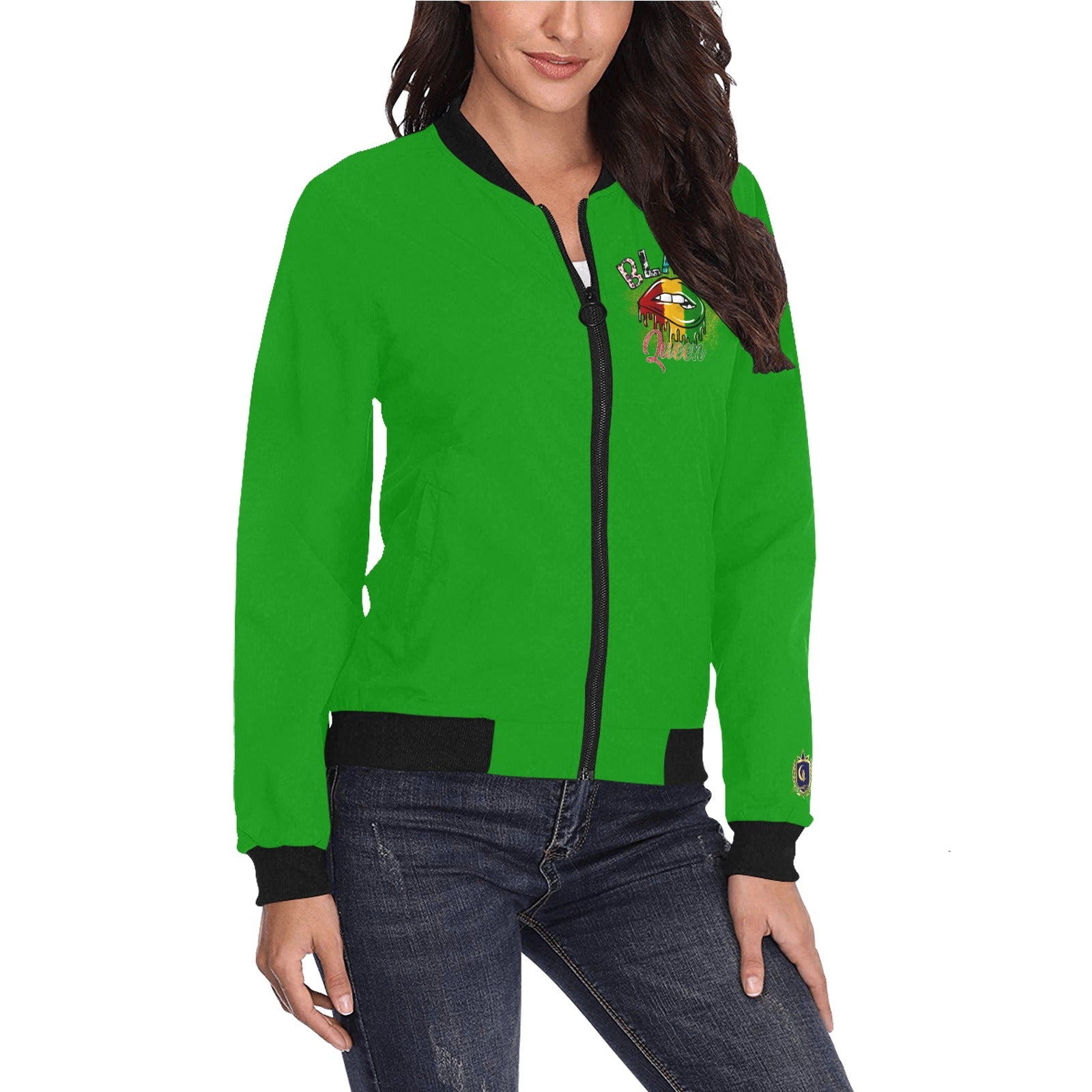 Blacc Queen Bomber Jacket for Women (Model