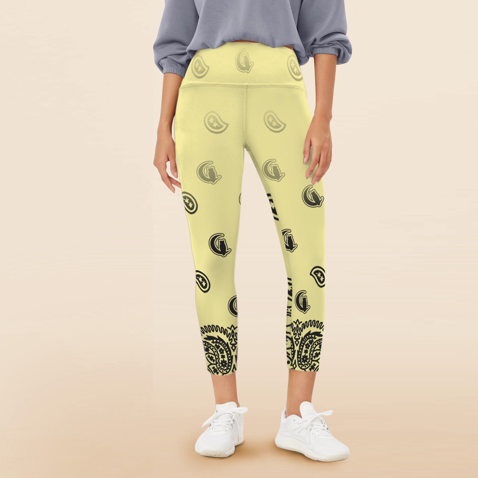 BANDANA GRADIENTWomen's High Waist Pockets Yoga Leggings
