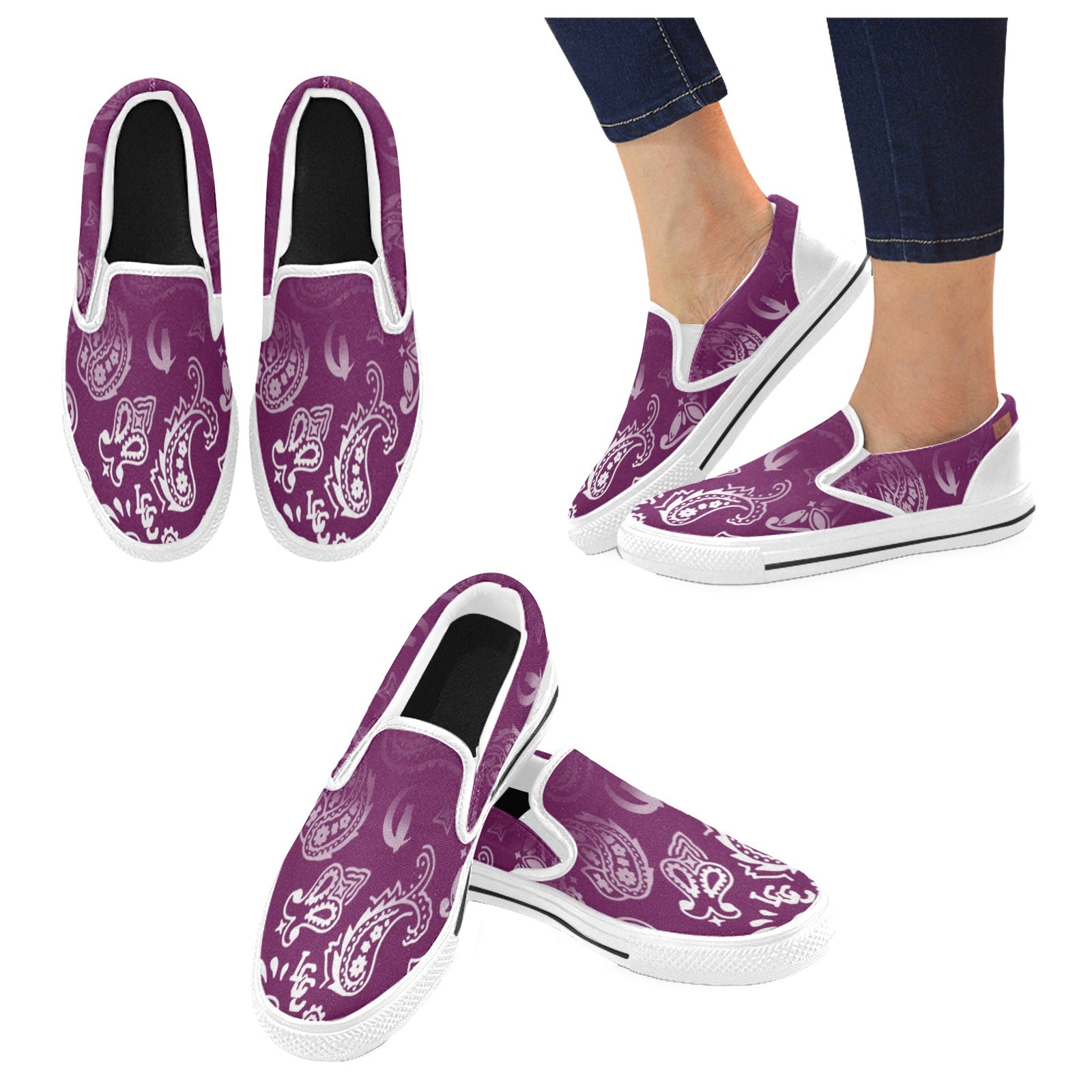 BANDANA DEGRADE Men's Unusual Slip-on Shoes