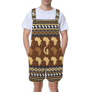 AFRIKA ORNEMENT Unisex Shorts Suspender Jumpsuit