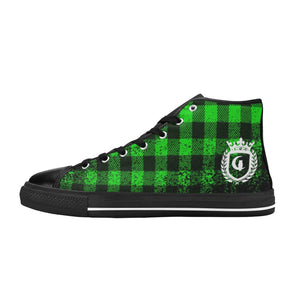DUSTY PLAID Kids' High Top Canvas Shoes