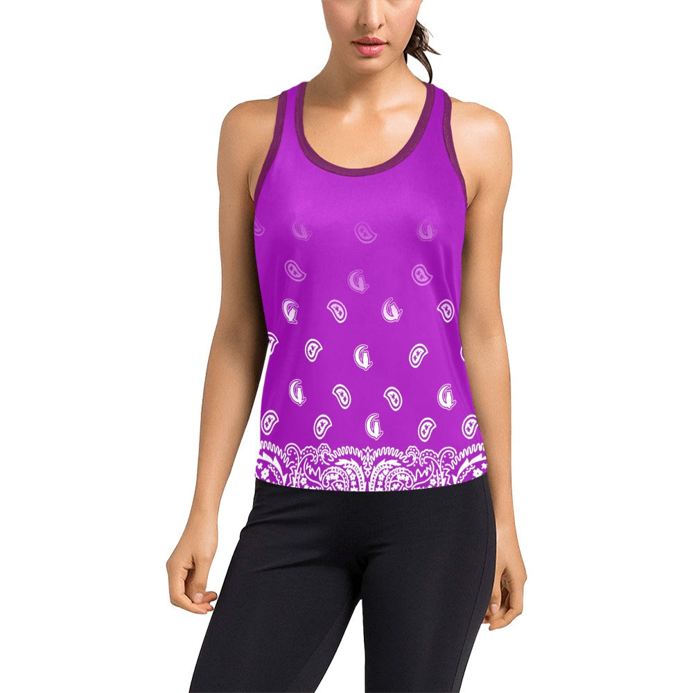 BANDANA GRADIENT Women's Racerback Tank Top