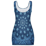 BANDANA DENIM Sunmer Bodycon Tank  Dress