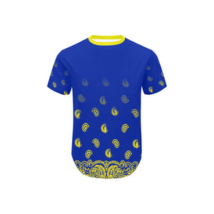 BANDANA GRADIENT Men's Curved Hem T-Shirt