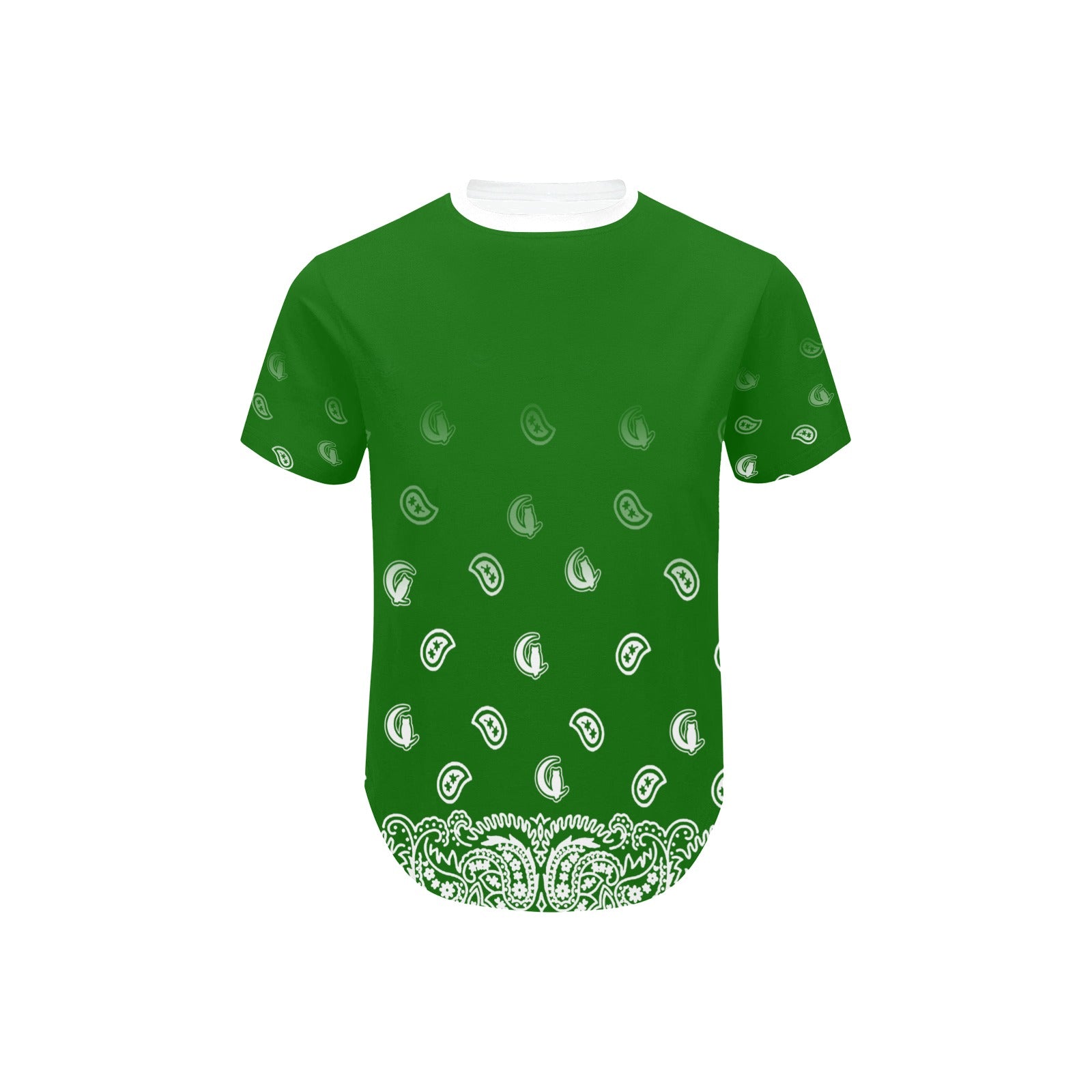 BANDANA GRADIENT Men's Curved Hem T-Shirt