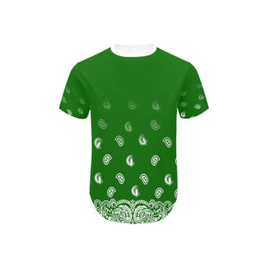 BANDANA GRADIENT Men's Curved Hem T-Shirt