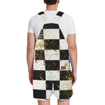 DAMIER IN GOLD Unisex Shorts Suspender Jumpsuit