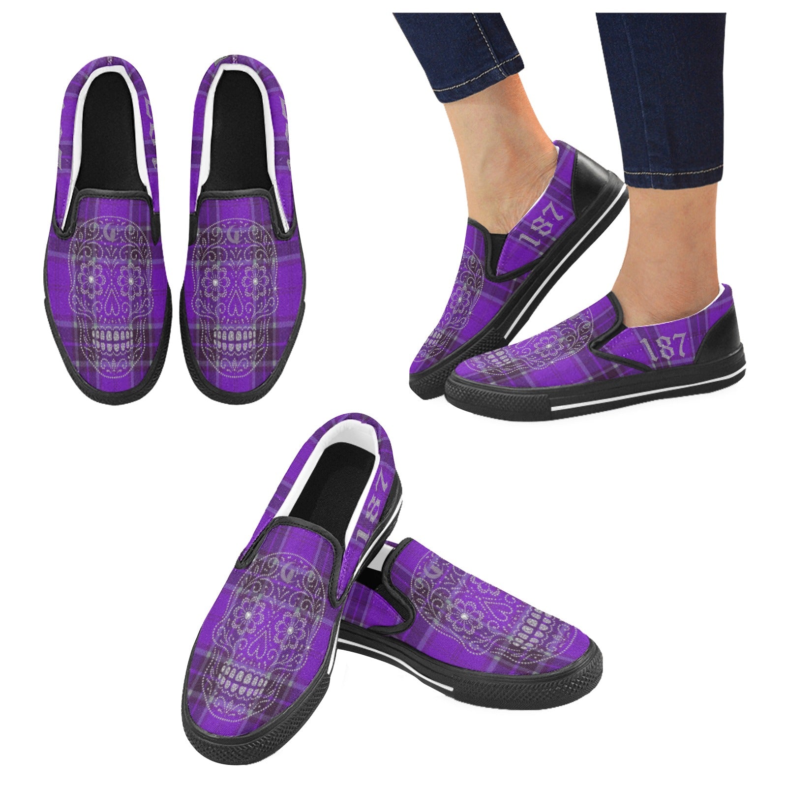 LOS CRIMINALES Men's Unusual Slip-on Shoes