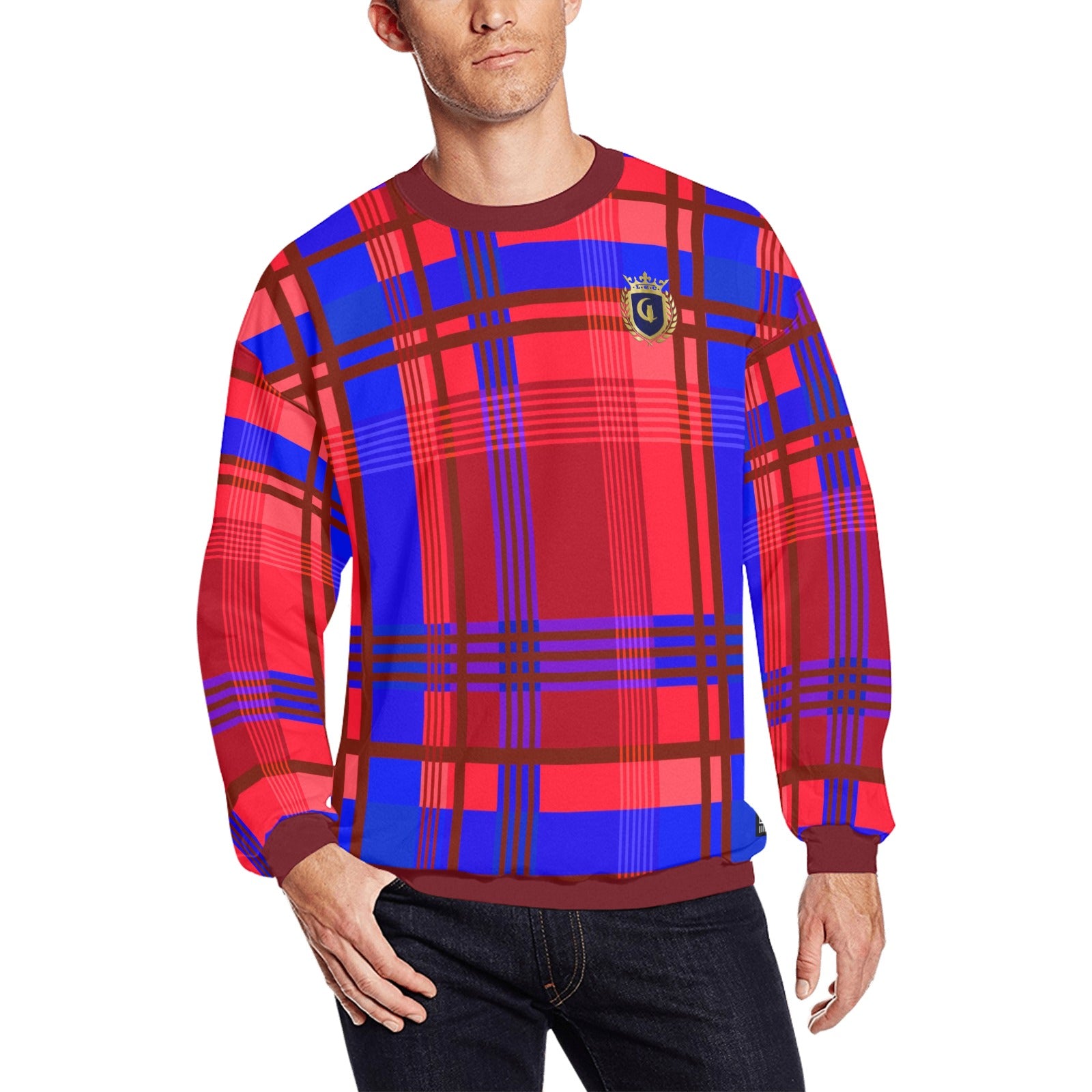MADRAS Men's Oversized Fleece Crew Sweatshirt