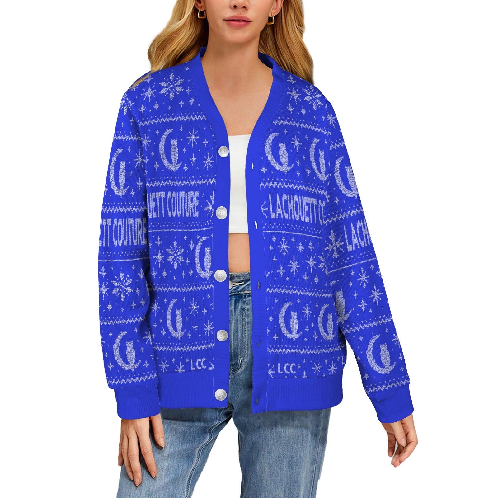 UGLY XMAS Women's Ribbed Cardigan