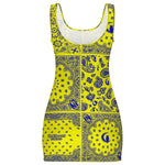 BANDANA MIX SLAUSON Sunmer Basic Bodycon Tank  Dress sheath
