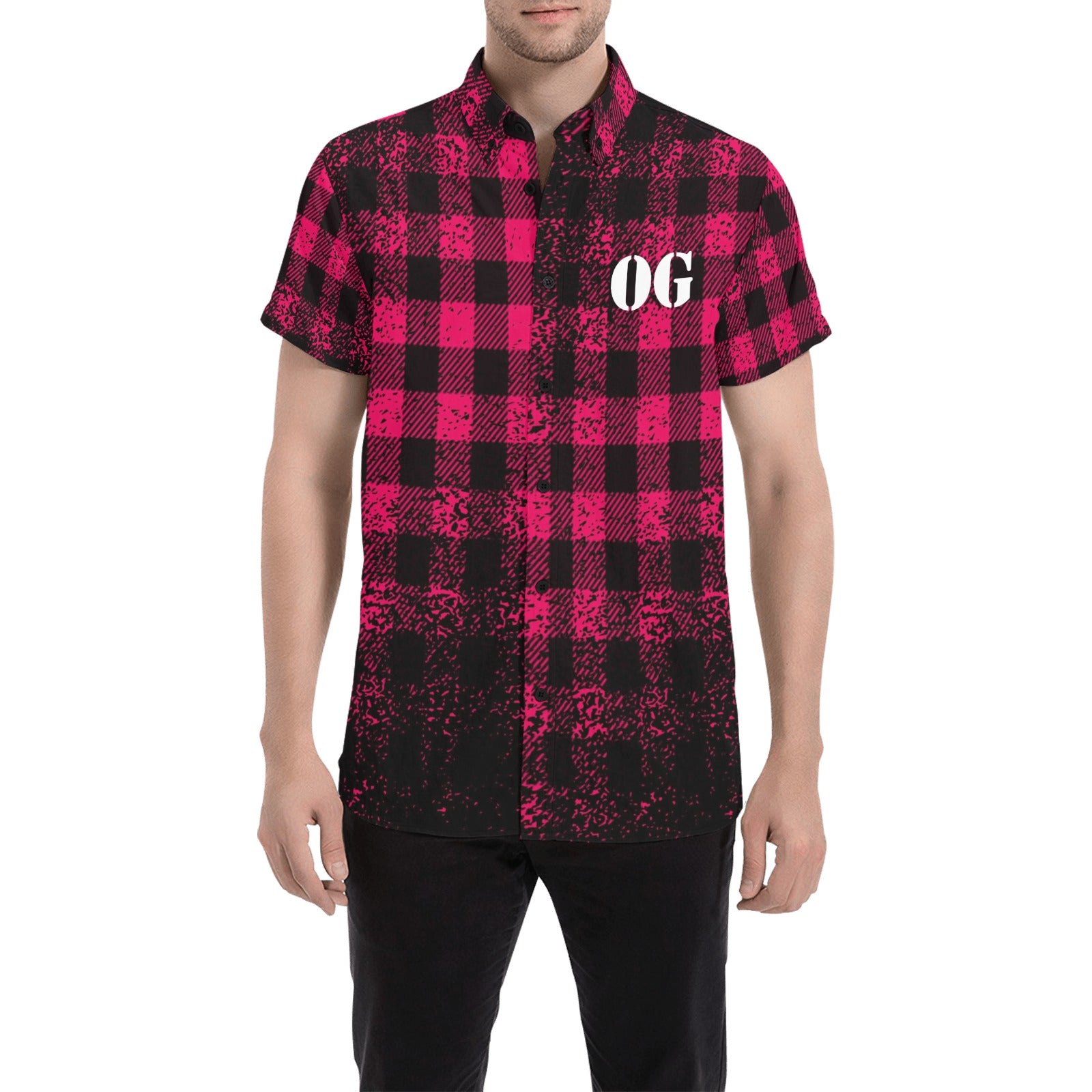 JUST KEEPIN GANGSTA Men's  Short Sleeve Shirt