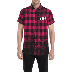 JUST KEEPIN GANGSTA Men's  Short Sleeve Shirt