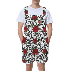 ROSES Unisex Shorts Suspender Jumpsuit