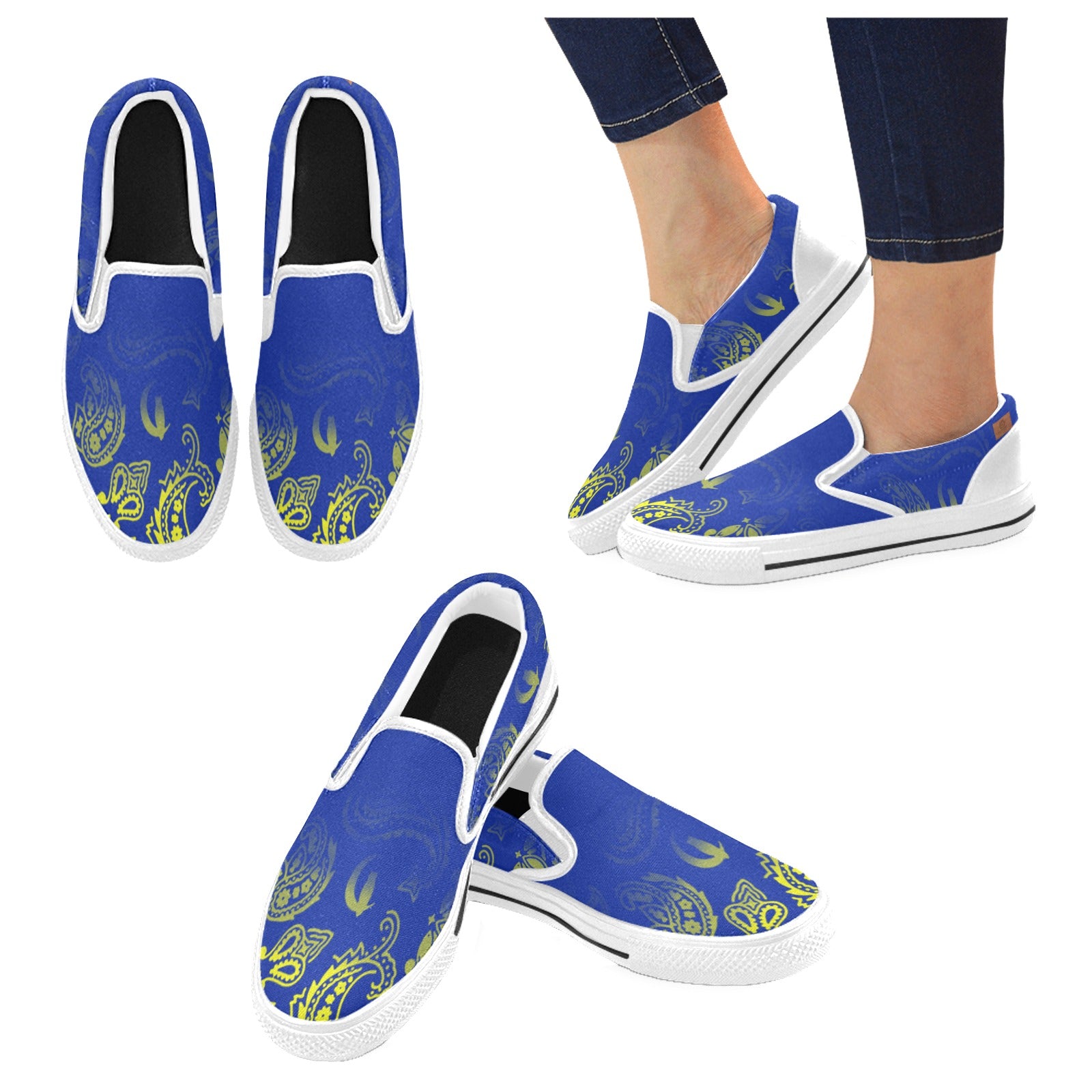 BANDANA DEGRADE Men's Unusual Slip-on Shoes