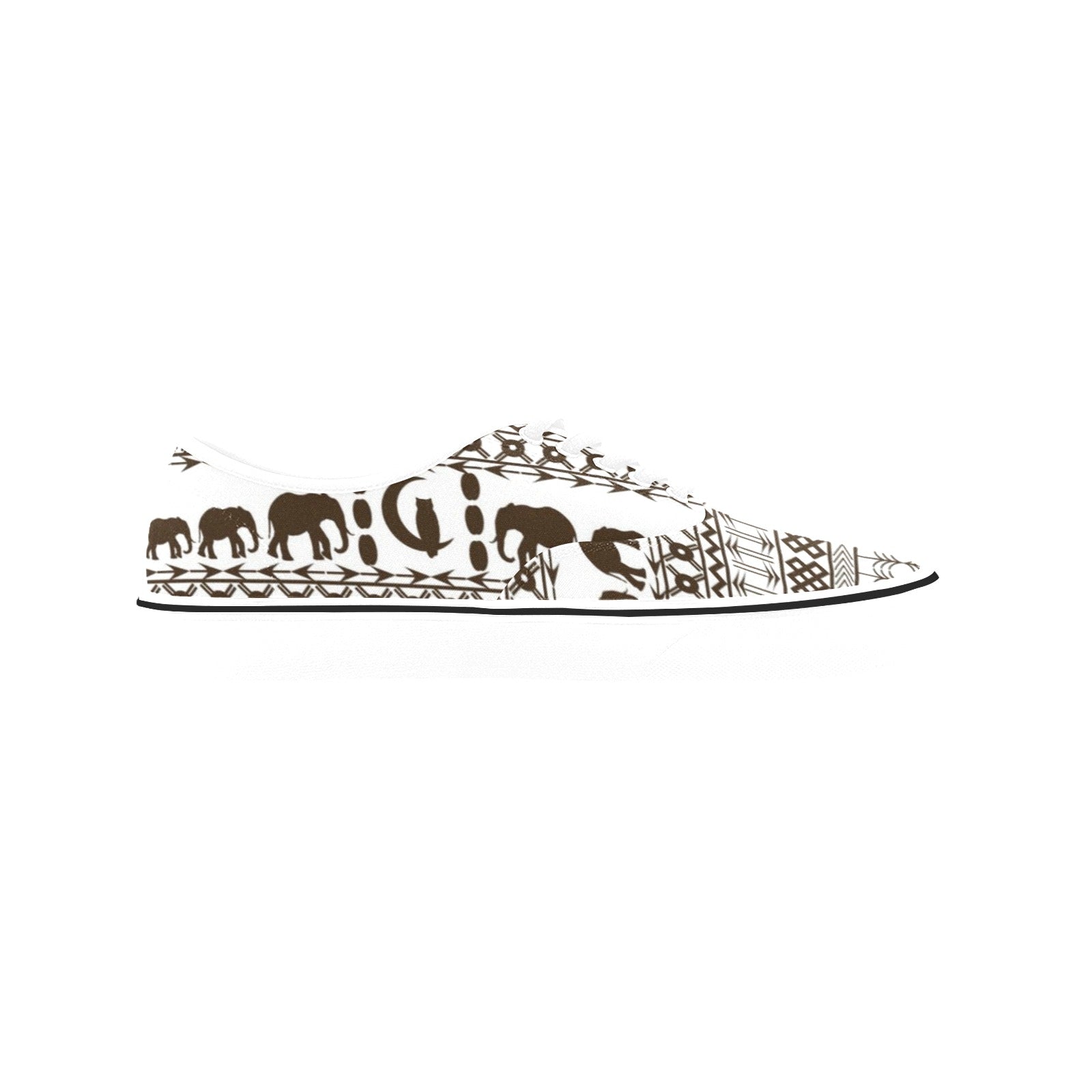 ELEPHANT ORNEMENT Classic Men's Canvas Low Top Shoes