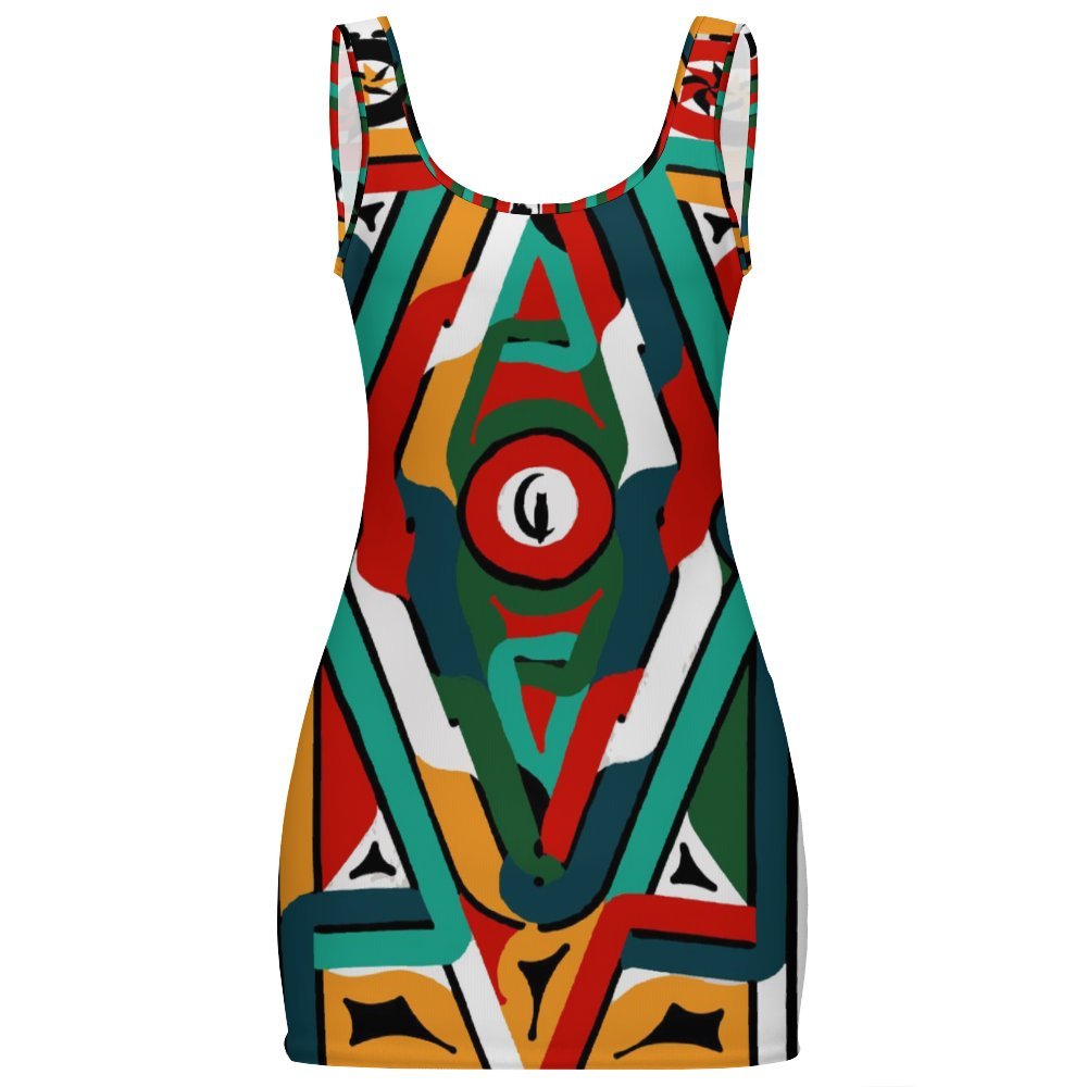 TEMBE ART Sunmer Basic Bodycon Tank  Dress