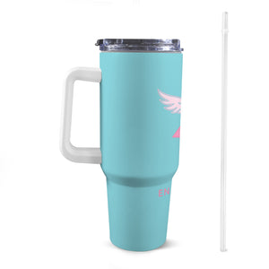 CONTRE LE CANCER 40oz Tumbler with White Handle