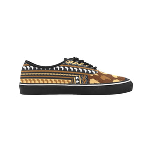 AFRIKA ORNEMENT  Men's Canvas Low Top Shoes