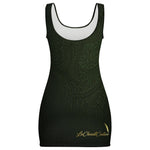 BANDANA DELUXE KAKI Basic Bodycon Tank  Dress