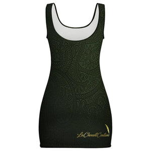BANDANA DELUXE KAKI Basic Bodycon Tank  Dress