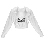 LCC VS CULTURE VULTURE WHT Cropped zipper coat