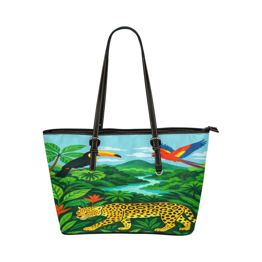 GUYANE AMAZONIE Leather Tote Bag/Large