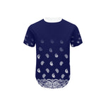 BANDANA GRADIENT Men's Curved Hem T-Shirt