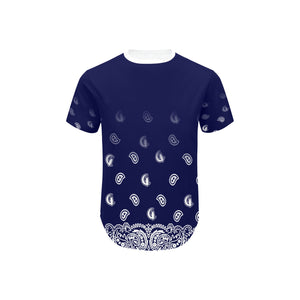 BANDANA GRADIENT Men's Curved Hem T-Shirt