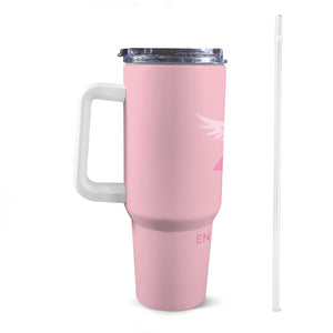 CONTRE LE CANCER 40oz Tumbler with White Handle