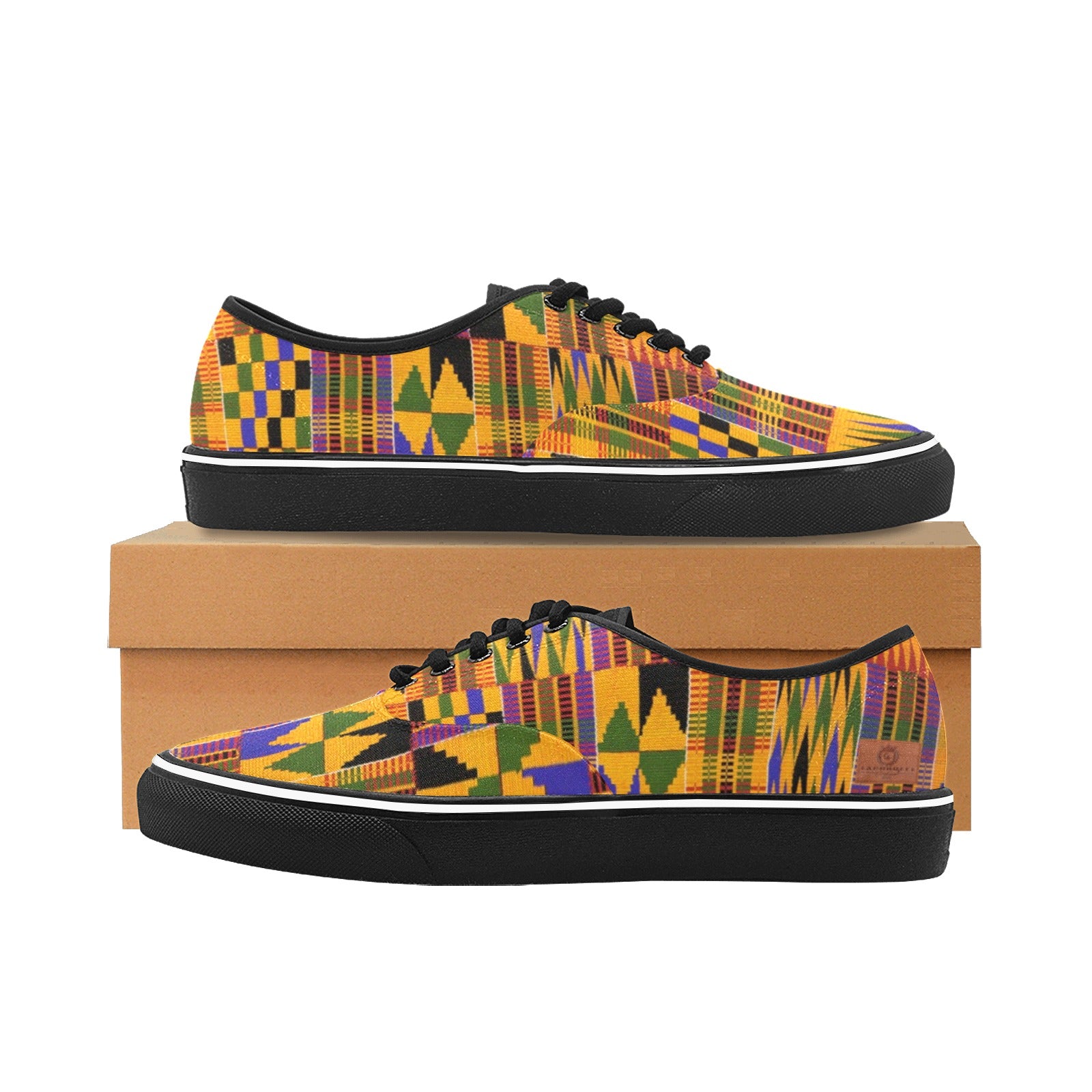 KENTE Men's Canvas Low Top Shoes