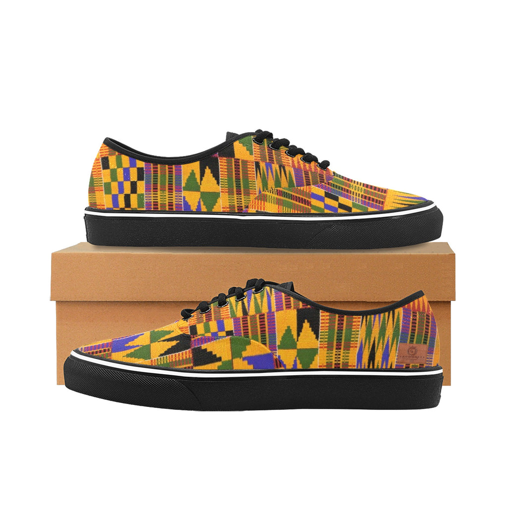 KENTE Men's Canvas Low Top Shoes