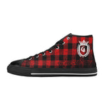 DUSTY PLAID Kids' High Top Canvas Shoes