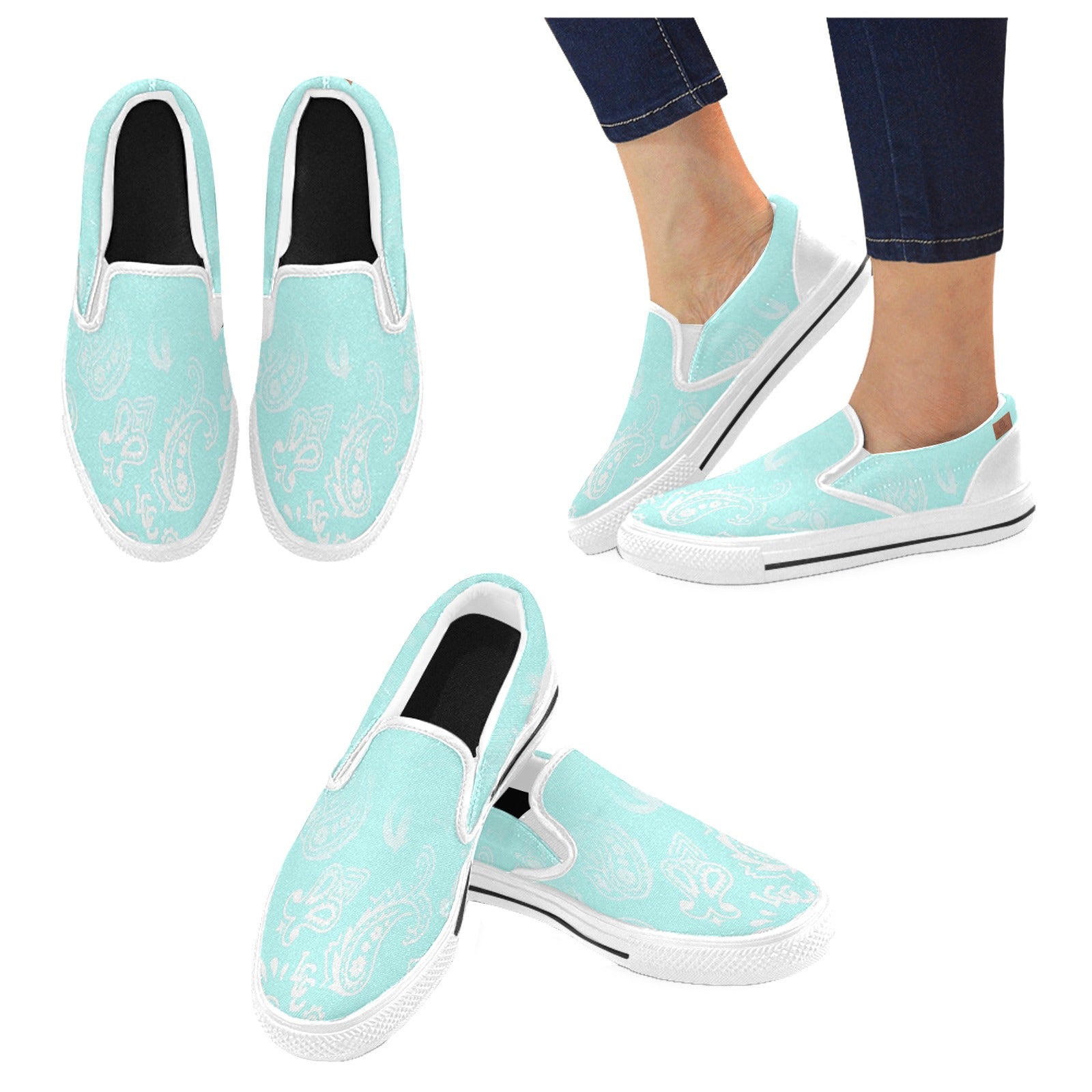 BANDANA DEGRADE Men's Unusual Slip-on Shoes
