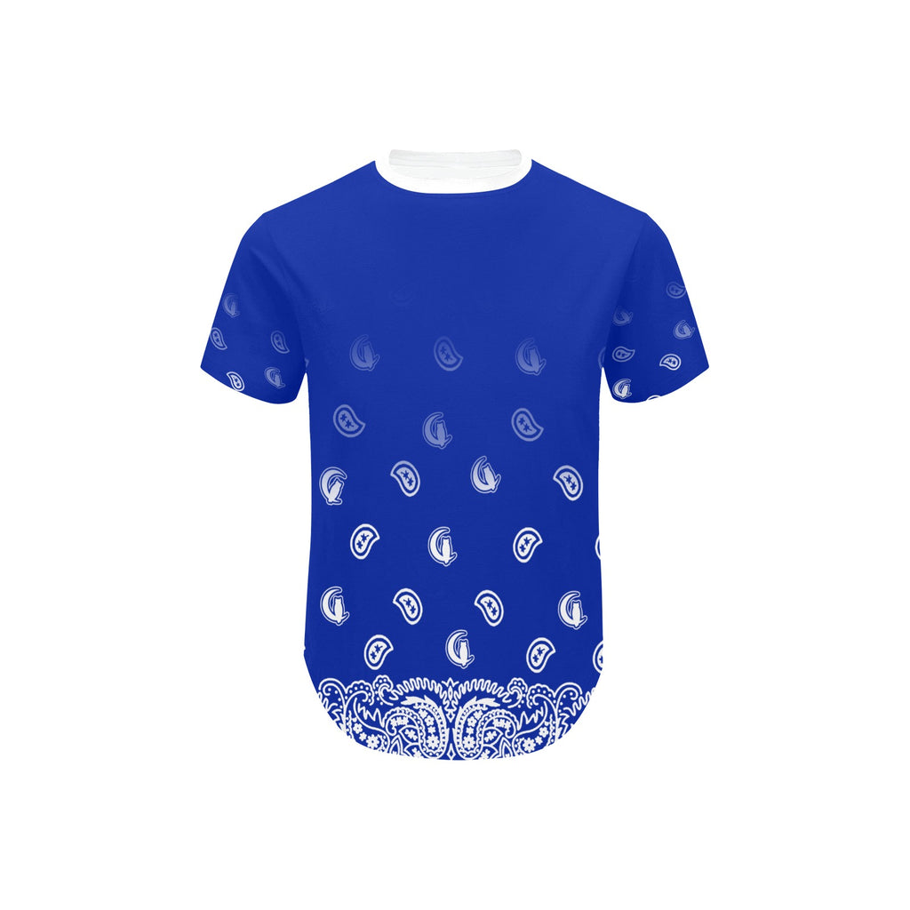 BANDANA GRADIENT Men's Curved Hem T-Shirt
