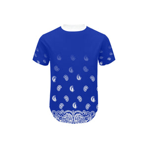 BANDANA GRADIENT Men's Curved Hem T-Shirt