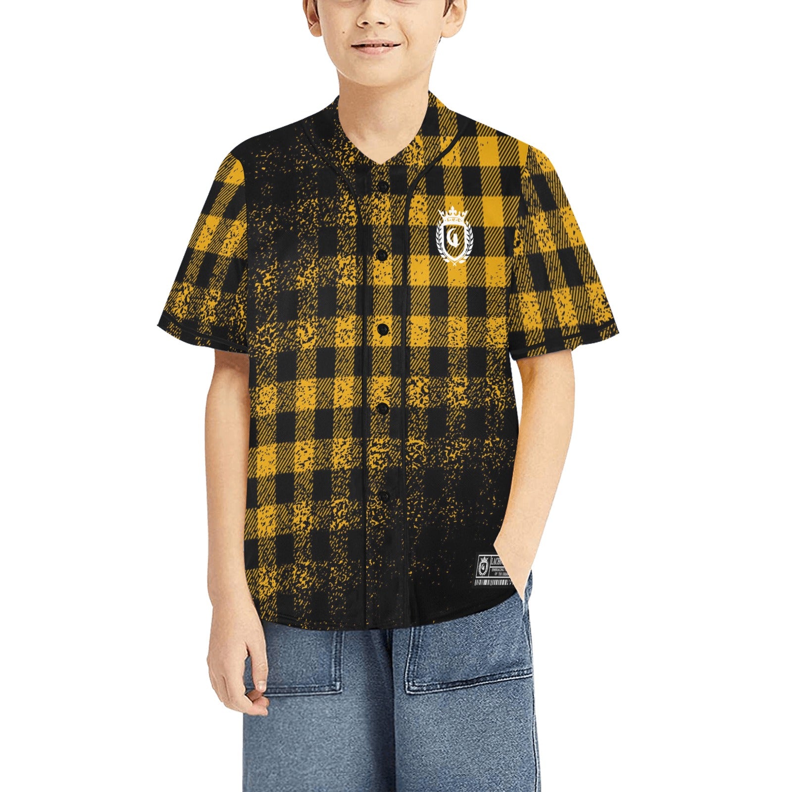 DUSTY PLAID Baseball Jersey for Kids