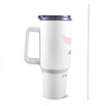 CONTRE LE CANCER 40oz Tumbler with White Handle