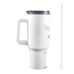 CONTRE LE CANCER 40oz Tumbler with White Handle