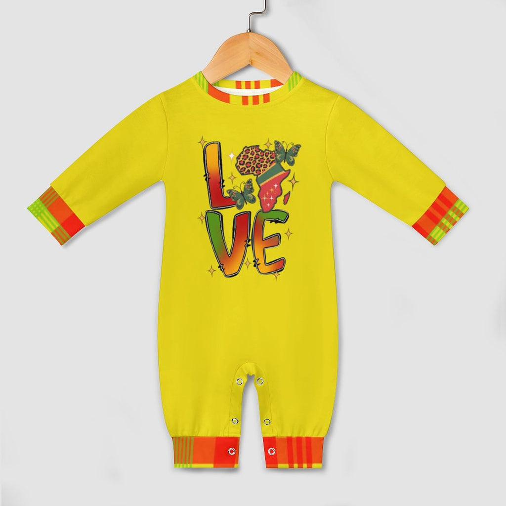 MADRAS Long Sleeve Baby Romper