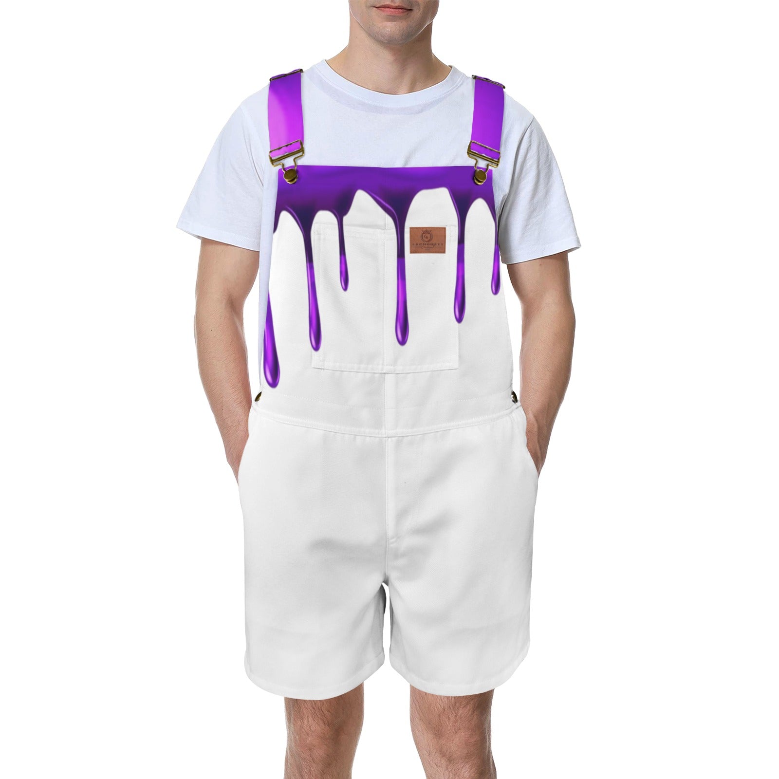 LEAN DRINK Unisex Shorts Suspender Jumpsuit