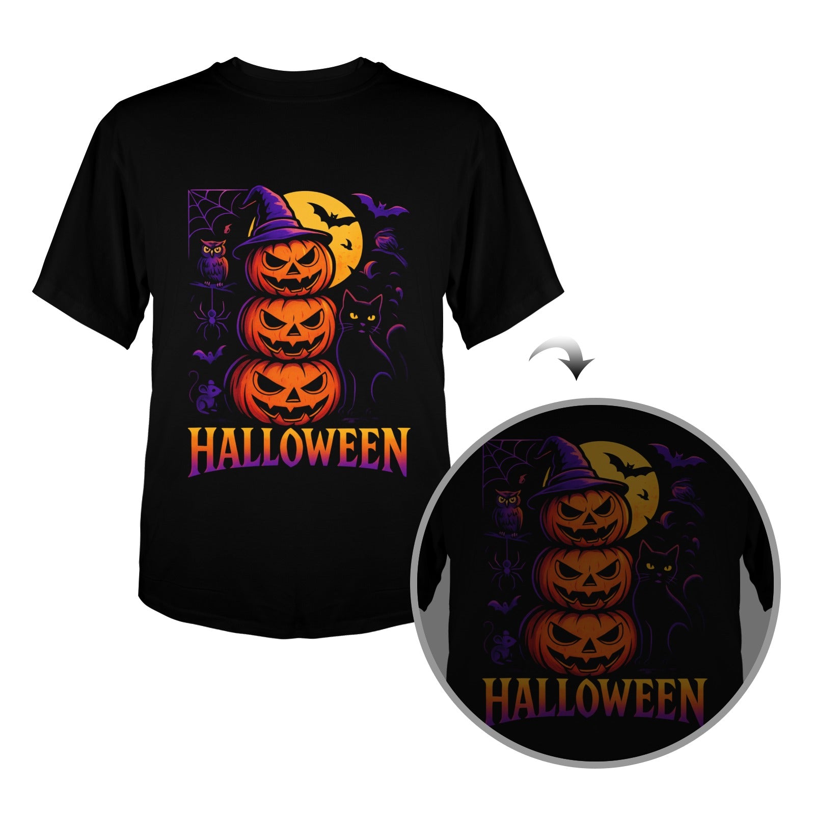 HALLOWEEN Men's Glow in the Dark T-shirt (Front Printing)