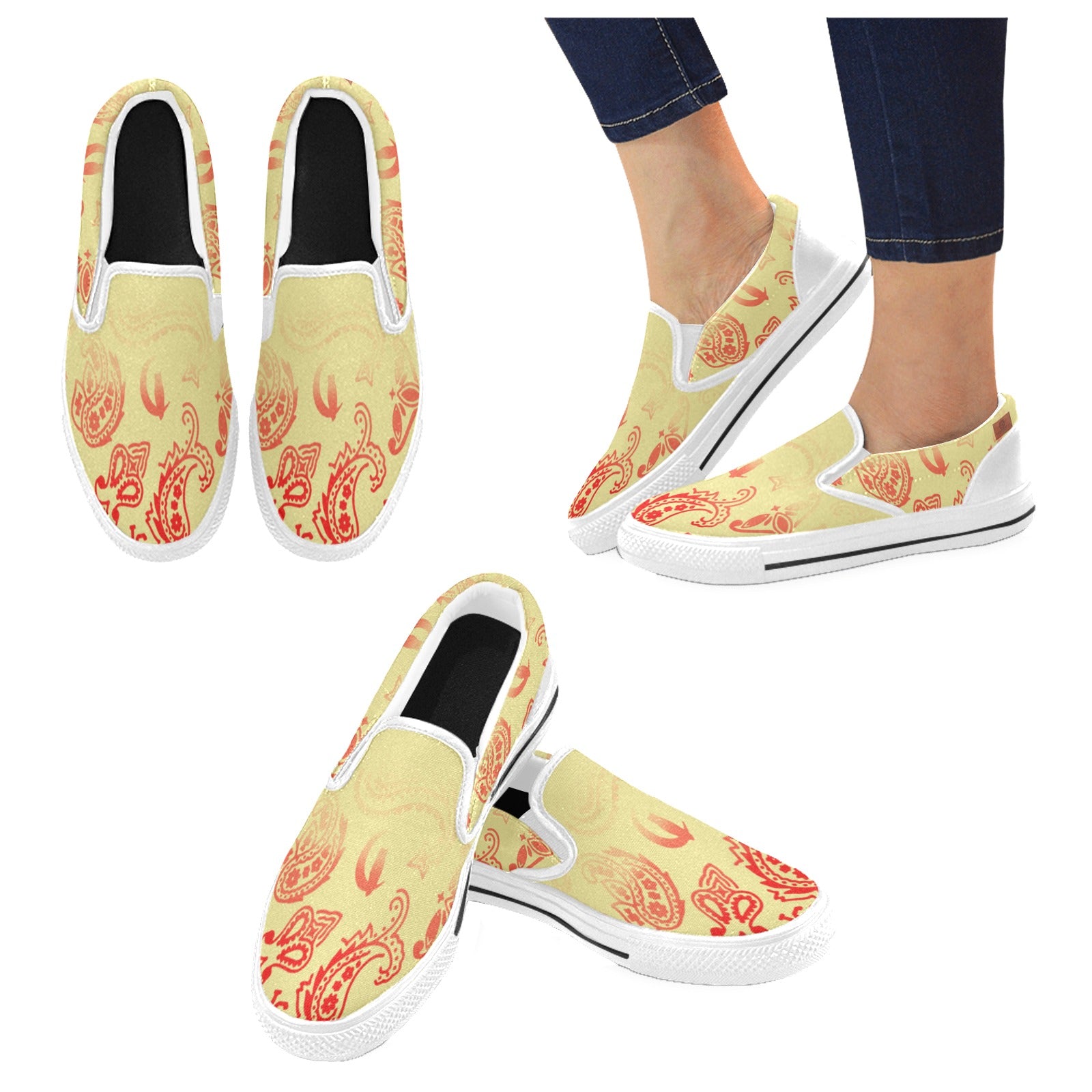 BANDANA DEGRADE Men's Unusual Slip-on Shoes