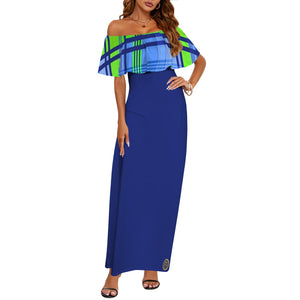 MADRAS Women's Ruffle Boat Neck Dress