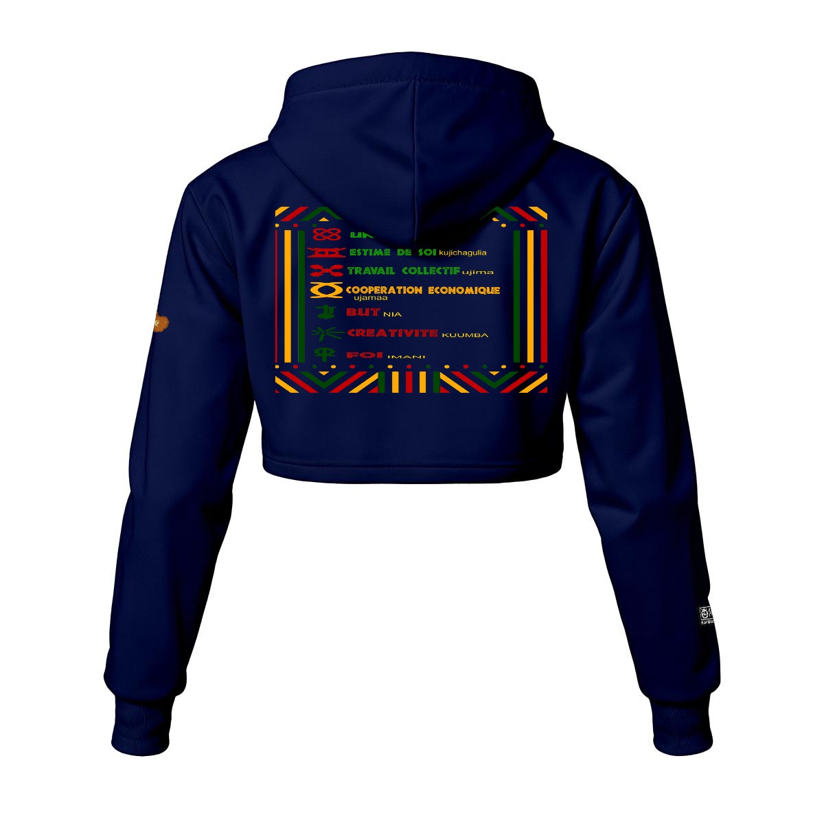 HAPPY KWANZAA Women's Cropped Hoodie|DTF