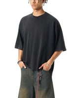 BROOKLYN ZOO Snow Wash Raw-Hem Boxy T-shirt