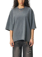 BROOKLYN ZOO Snow Wash Raw-Hem Boxy T-shirt