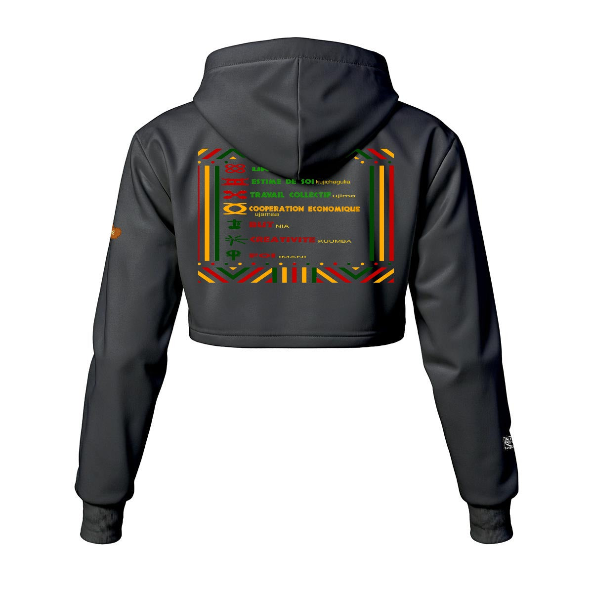 HAPPY KWANZAA Women's Cropped Hoodie|DTF