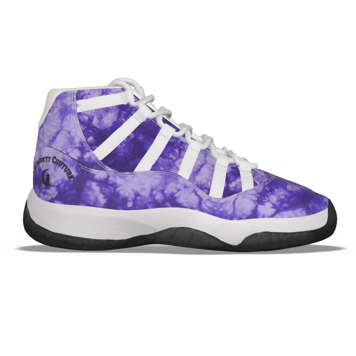 TIE DYE PRPLE High Top Basketball Shoes